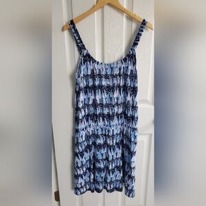 Lilly Pulitzer Women's Nautical Loro Romper Rare Low Tide Navy Sails Pattern XL